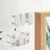 PIYANYO Z-Shaped Clip Hanging Bracket Set Stainless Steel Flush Mount