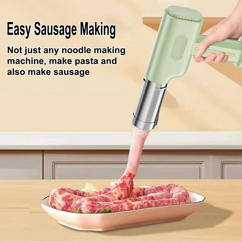 Nanhent Electric Handheld Pasta Machine, Noodle Maker, Sausage Stuffer, Automatic