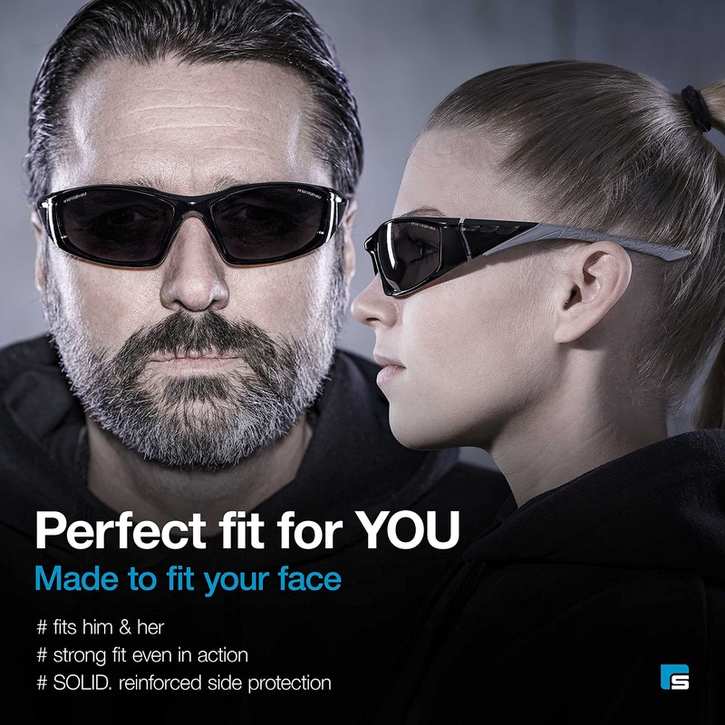 SolidWork Solid Safety Glasses with Tinted Lenses for Sunny Days,