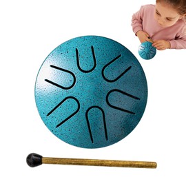 Tongue Drum,6 Notes Steel Tongue Drum Musical Instrument - 3 Inches Rain Drum For Beginners, Families, Friends, Adults, Early Childhood Education