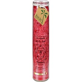 Aloha Bay Unscented Chakra Jar Money Muladhara Candle, Red