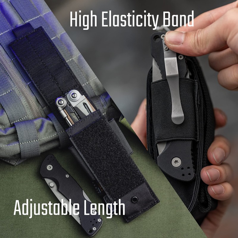 TACTICAL GEEK EXT8 EDC Belt Organizer, Molle Multitool Sheath, Nylon