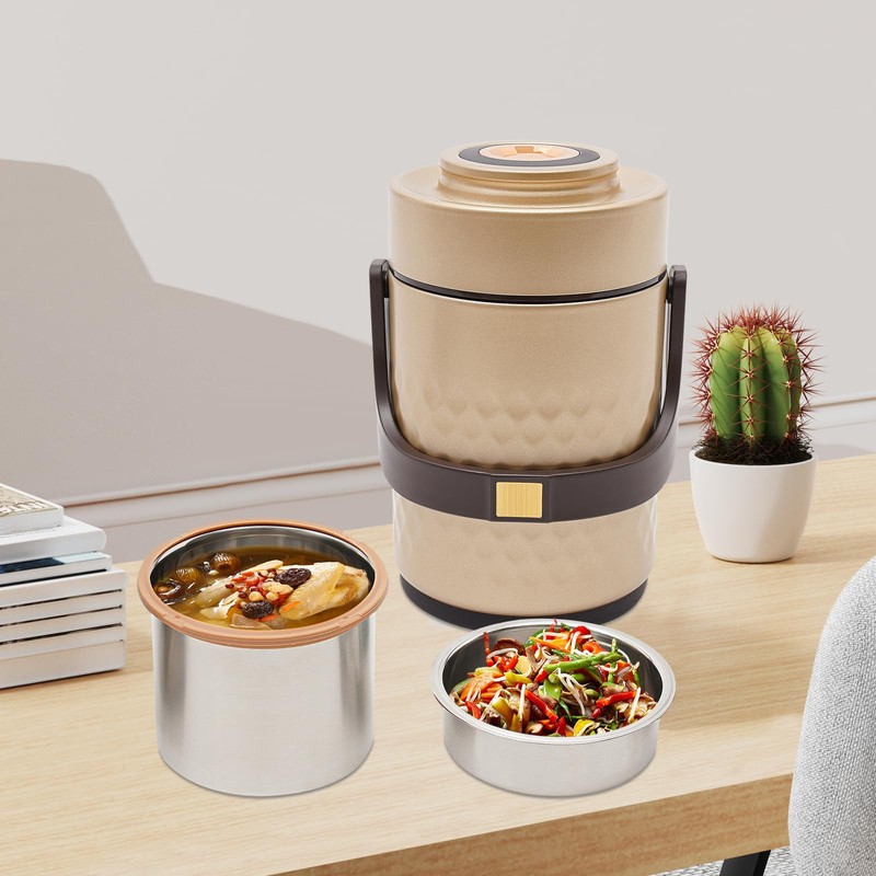CeRaBuRET 3-Tier Sealed Stackable Food Box for Daily Office Meals,