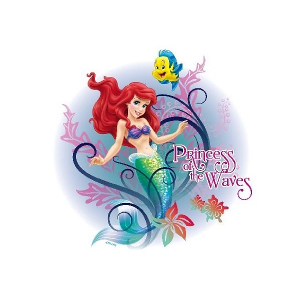 Ariel Little Mermaid Princess of the Waves Edible Cake Image Topper