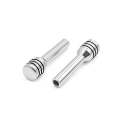 uxcell 4 Pcs Silver Tone Metal Front Rear Door Lock Knob Cover Universal for Car Interior
