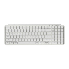Keychron B2 Pro Ultra-Slim Wireless ZMK Custom Keyboard, 96% Layout Triple-Mode 2.4 G/Bluetooth 5.2/Wired Programmable, Lightweight Quiet Key with Numeric Keypad for Mac/Windows, Ivory White