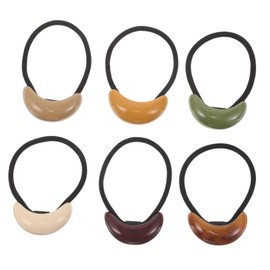 OATIPHO 6pcs High Elasticity Hair Ties for Women Geometric Ponytail Holders with Smooth Texture Non Damage Elastic Bands Elegant Minimalist Hair Accessories for Sports and Daily Use