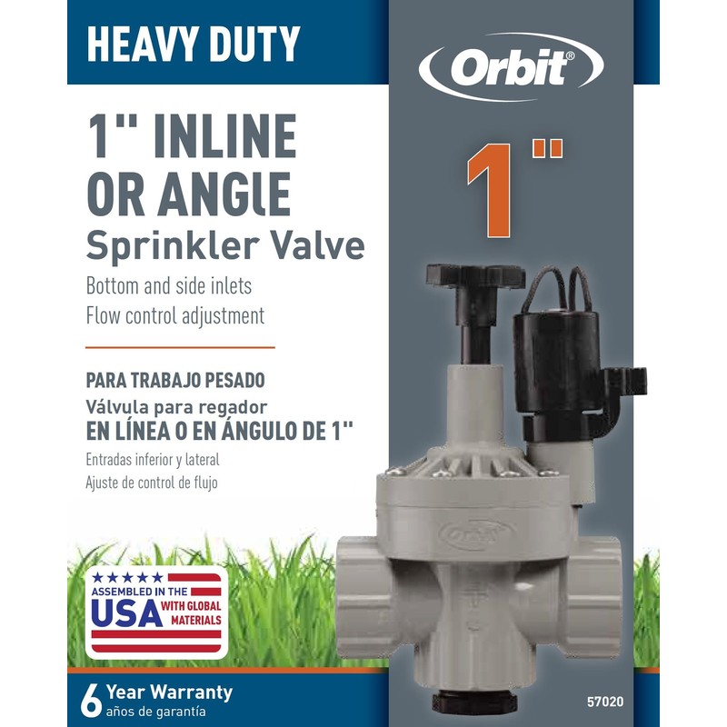 Orbit Sprinkler System 1-Inch FNPT Auto Inline/Angle Valve WFC 57020