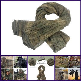 Unbranded HYOUT Tactical Neck Scarves Woodland Camo Scarf Desert Shemagh for Outdoor Sport