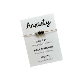 Anxiety bracelet | Crystal bracelet for anxiety | Tiger's Eye bracelet | Black Tourmaline bracelet | Howlite bracelet | Crystals for anxiety