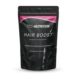 Hair Boost Natural Capsules for Hair Growth — Hair, Skin & Nails Vitamin Supplement, Reduces Breakage, Promotes Healthier Thicker- 60 caps - 1 Month