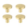 RZDEAL Cabinet Knobs,Solid Brass Round Dresser Drawer Knobs and Pulls