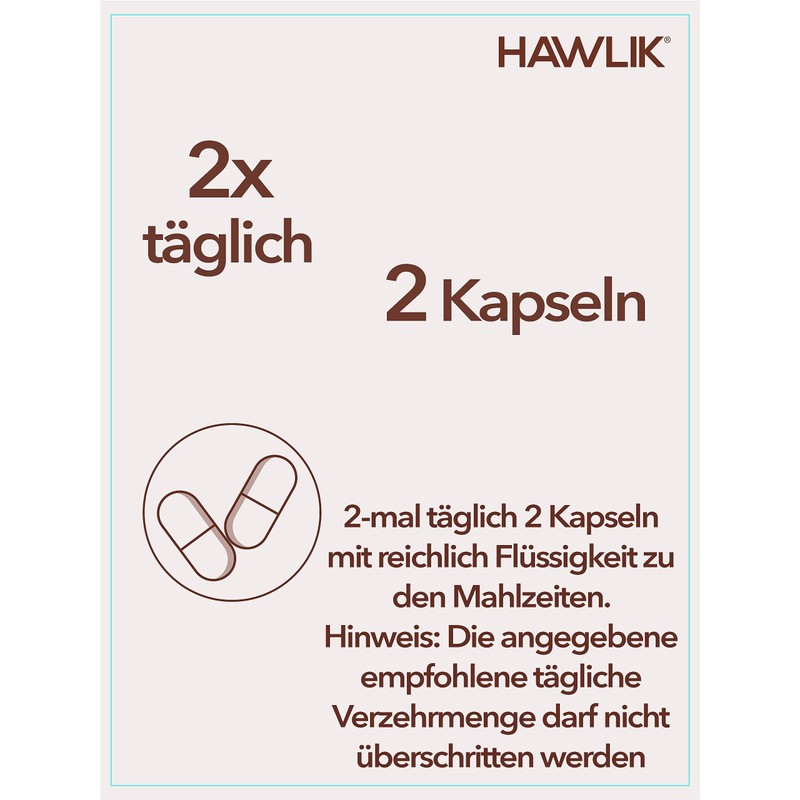 HAWLIK Vitalpilze Bio Hericium Extrakt + Pulver Kapseln - 60