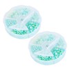 2Boxes Gradient Imitation Pearl Semicircular Nonporous Flat Back Decorative Accessories