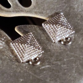 Cascade Jewelry Avant Garde Gunmetal Black Egyptian Pyramid Dotted Earring Post Findings 10pcs