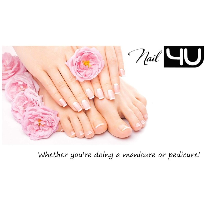 2Pcs Nail Buffers Half Moon Shape Double Sided 180/240 grit