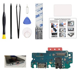 Charging Port Replacement Kit Compatible with Galaxy A13 5G US Version (Not for 4G Version), SM-A136U, SM-A136U1, SM-A136W Dock Board USB-C Connector, with Instruction Manual, Toolkit