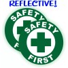 Unbranded/Generic (2) REFLECTIVE Safety First Hard Hat Decals / Construction Helmet Stickers Badge