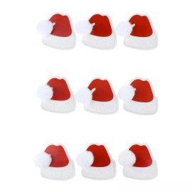 ESC05 Santa Medley Christmas Icon Craft Stickers, 1-1/4-inch, 21-piece, Red