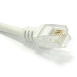 kenable ADSL 2+ High Speed Broadband Modem Cable RJ11 to RJ11 2m WHITE [2 metres]
