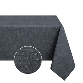 Romanstile Tablecloth Table Cloth 80 x 80 cm Washable Modern Outdoor Weatherproof Oilcloth Tablecloth 80 x 80 cm Grey PVC Waterproof Linen Look Small Tablecloth Decoration for Garden Table, Garden,