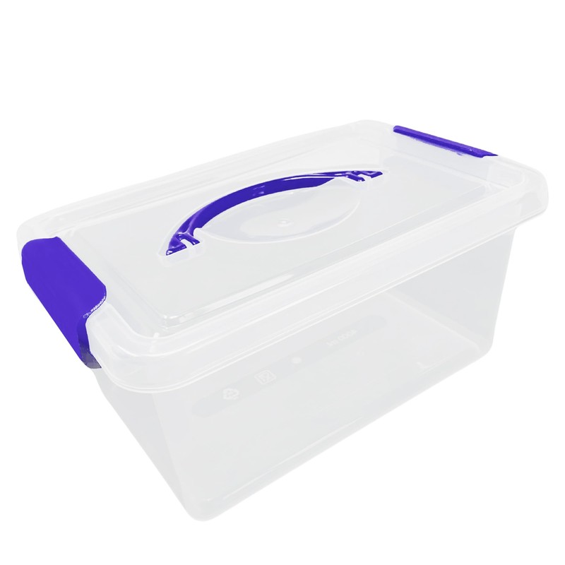 Plastic Storage Box Lightweight Robust Stackable Storage Boxes with Lid,
