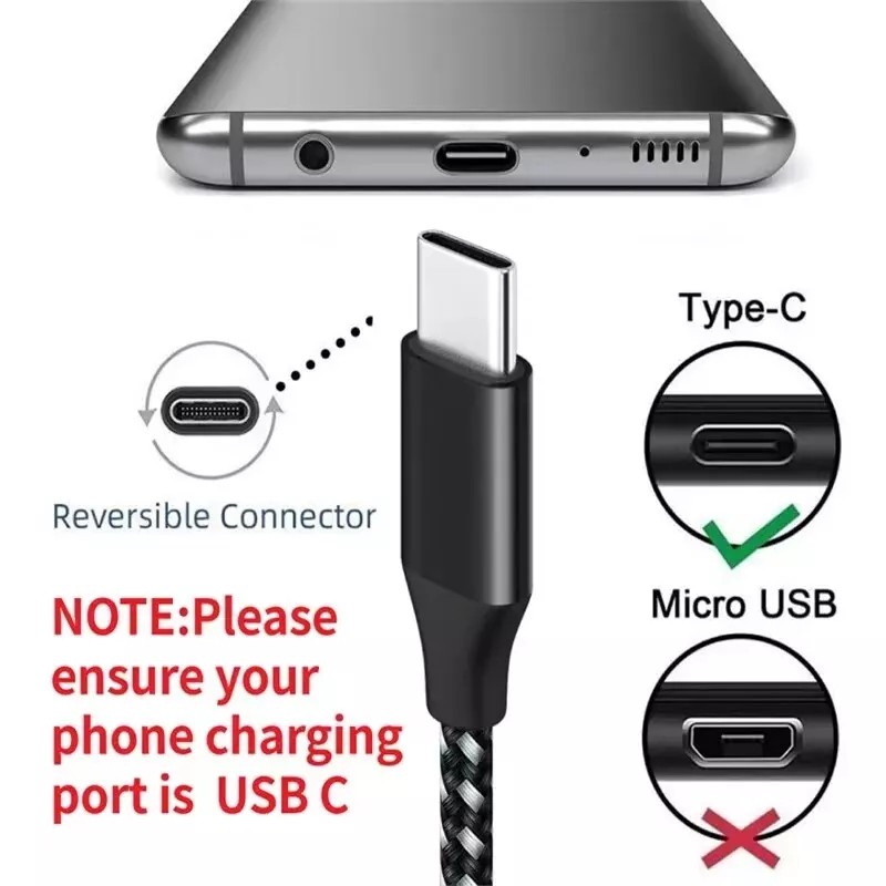 Unbranded 3 Pack Fast Charging Cable USB Type C Cable