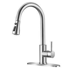 Brushed Nickel Kitchen Faucets with Pull Down Sprayer Kitchen Sink Faucet with Pull Out Sprayer Single Hole Deck Mount Single Handle Stainless Steel Grifos De Cocina 866068SN