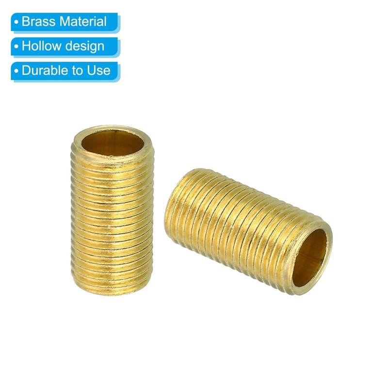 PATIKIL M10 Fine Thread Lamp Pipe, 10 Pack 15mm Threaded