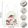 MOSITU Red Mushroom Drawstring Backpack Cute Frog Drawstring Bag Vintage