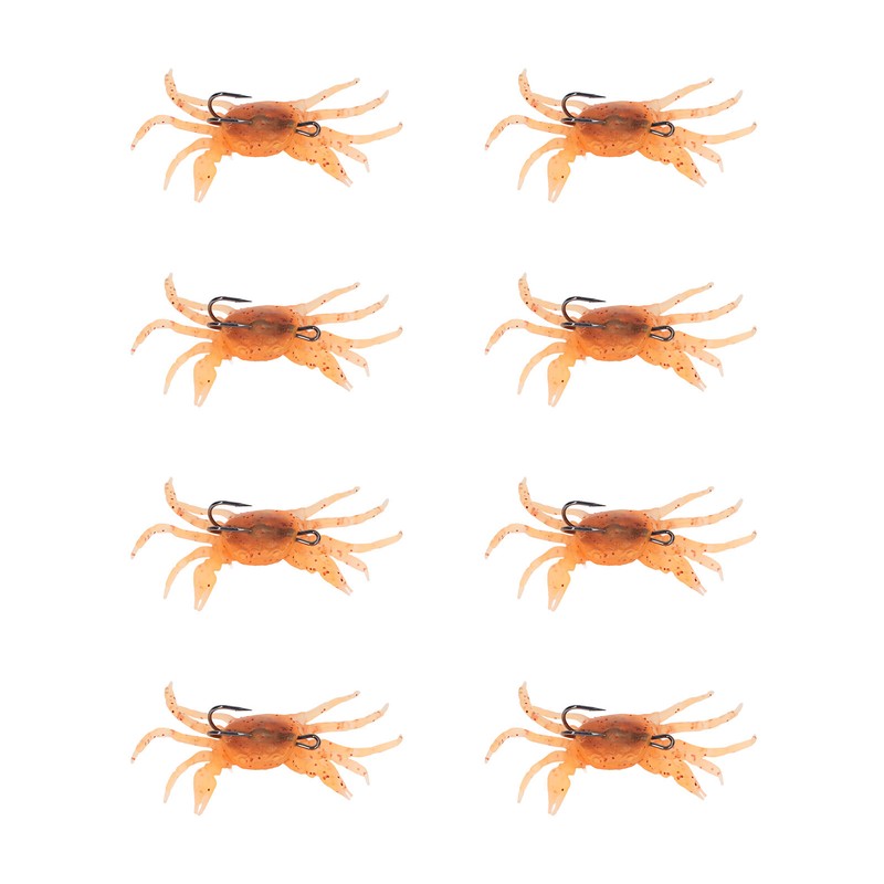 8Pcs Artificial Crab Bait 13cm 33.5g Simulation Crab Soft Lure