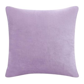 LR Home PI-421 Stacy Garcia Velvet Handmade Reversible Decorative Throw Pillow, Lilac, Standard, Purple