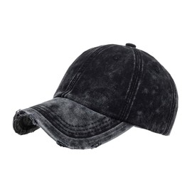 One Limitation CP338 Plain One Color Distressed Cap, Hat, Running, Outdoors, Unisex