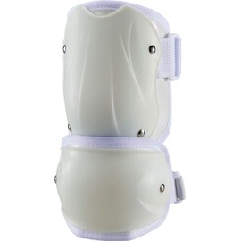 Zett BLL2082 Baseball Batter Elbow Guard for Left and Right Use, White (1100), Free