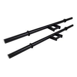 Body Solid Tools (BSTFWH Farmer Walk Bar Handles for Strength Training, Workout Equipment with 12" Weight Collars, Ideal for Carry Exercise, Pairs