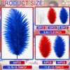 XunYee 36 Pcs Red Blue White Ostrich Feathers Large 10-16