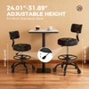FREEKYROCK Office Drafting Chair with Footrest, Tall Height Adjustable Stool