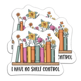(3Pcs) I Have No Self Control Sticker Reading Books Stickers Book Lover Sticker Reading Lover Sticker Waterproof Vinyl Sticker Decals for Book Laptop Water Bottle Tumbler Cup Bookish, 3" x 2.5" Inch
