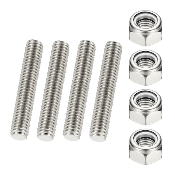 PATIKIL 3/8"-16 UNC Fully Threaded Rod, 1.77" Length 304 Stainless