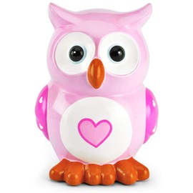Mousehouse Gifts - Pink Heart Owl Piggy Bank, Charming Money Bank for Kids