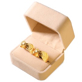 Eye-Catching Heart Knot Hoop Earrings, Chic Twist Circular Design (1.1") Diameter), Hypoallergenic Fashion Statement for Women, Gold