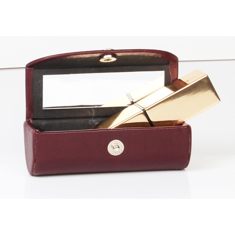 Leather Set of 2 Leather Lipstick Case Holder - Organizer