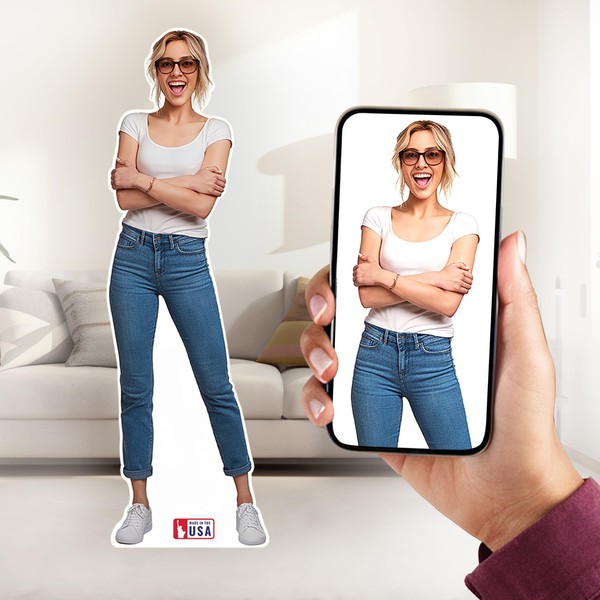 Custom Life Size Cardboard Cutout | Coroplast Personalized High Resolution