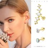 kakonia Titanium Stud Earrings for Sensitive Ears, Opal Cubic Zirconia
