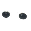 Sterling Silver Black Onyx Stud Earrings - 8x10mm, Onyx