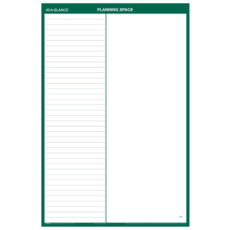 AT-A-GLANCE 2026 Erasable Calendar, Dry Erase Wall Planner, 24" x