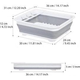 Sipobuy Collapsible Bowls, Plates, and Dishes Drainer, Portable Space-Saving Dish Rack for Kitchen, RV, Campers, and Travel Trailers