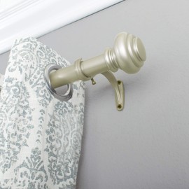 Decopolitan 1" Urn Curtain rod set, 18 to 36-Inch, Light Gold