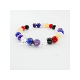 Mineral Import Armband aus Chakra-Mineralen, Glatte Kugeln 8 mm