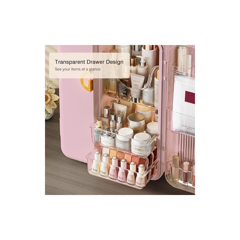 UAK Makeup Organizer with Drawers for Vanity, Cosmetic Display Case